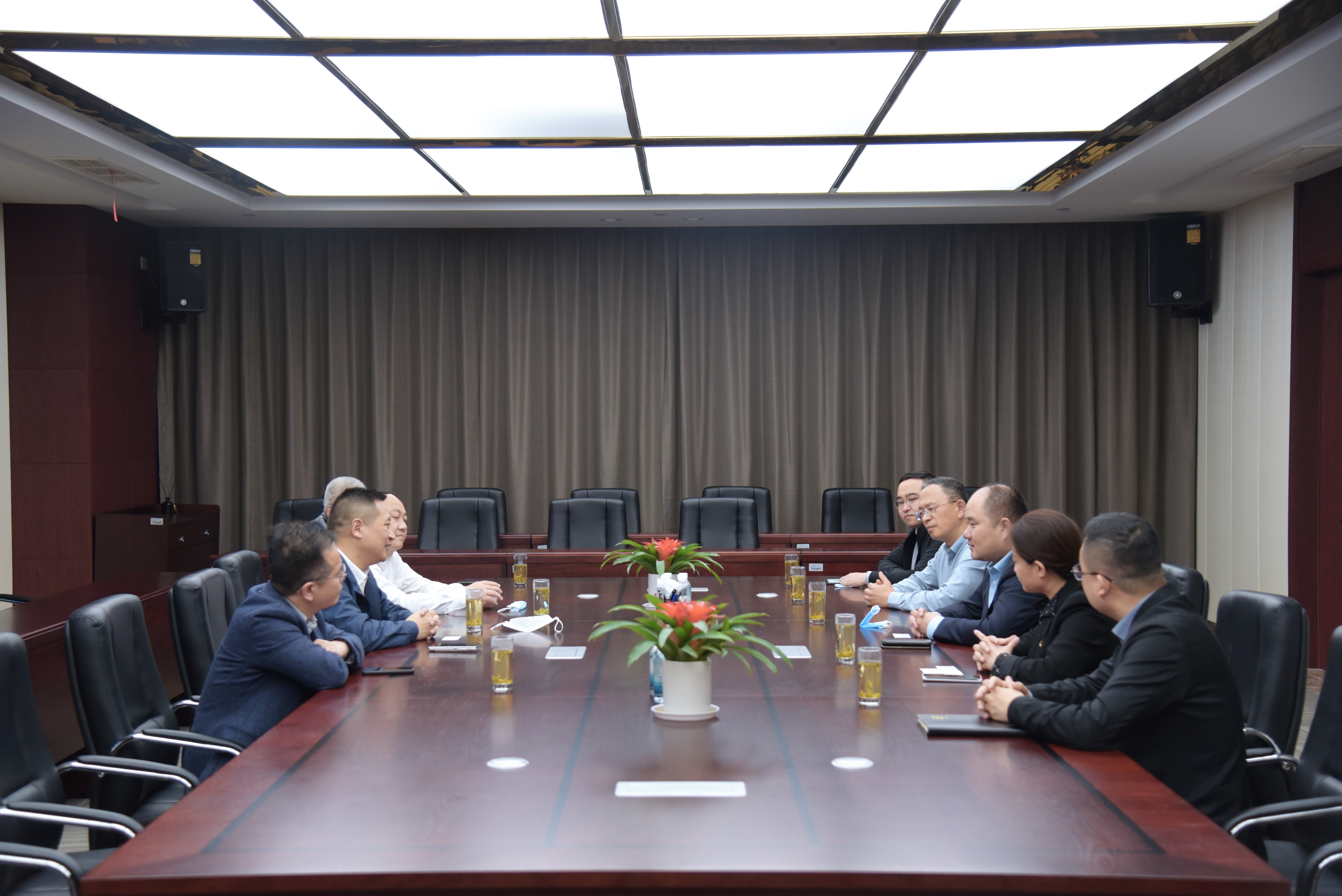裴津会见浙江中智达科技有限公司董事长苏宏业和宁波市软件园管理服务中心党委书记、副主任刘宗胜一行