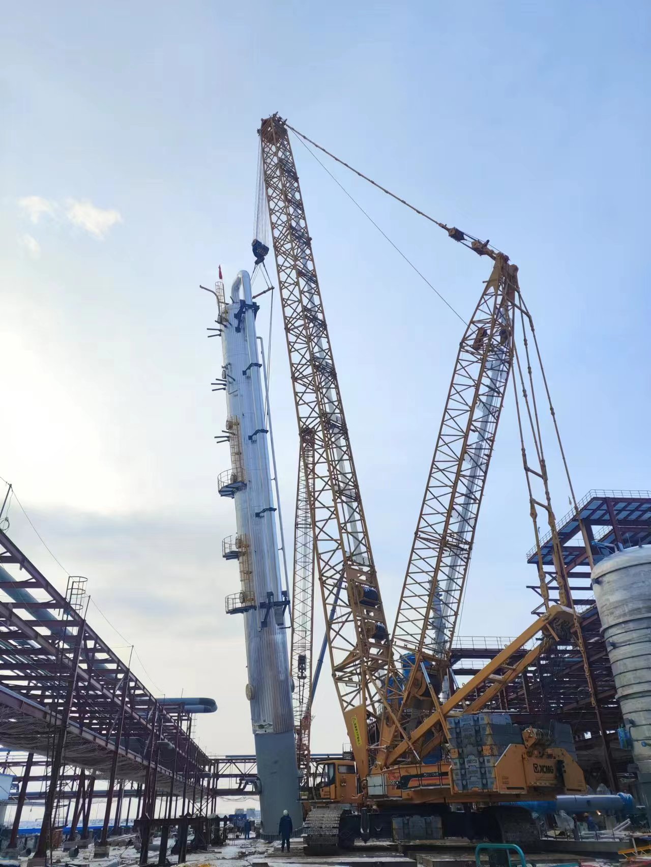赛鼎公司项目工程现场冬季施工掠影