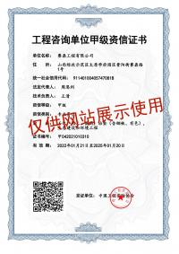 甲042021010310 工程咨询甲级资信评价证书