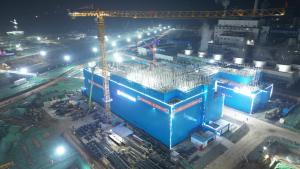 公司山西兰花气化项目加压气化装置主框架五层顺利浇筑