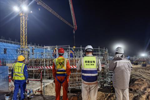 公司新疆新业年煤制气项目中秋假期抢抓施工保节点