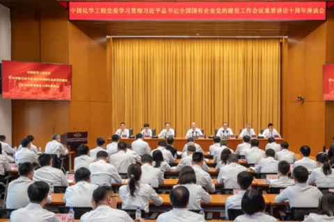 中国化学工程党委召开学习贯彻习近平总书记全国国企党建会重要讲话十周年座谈会
